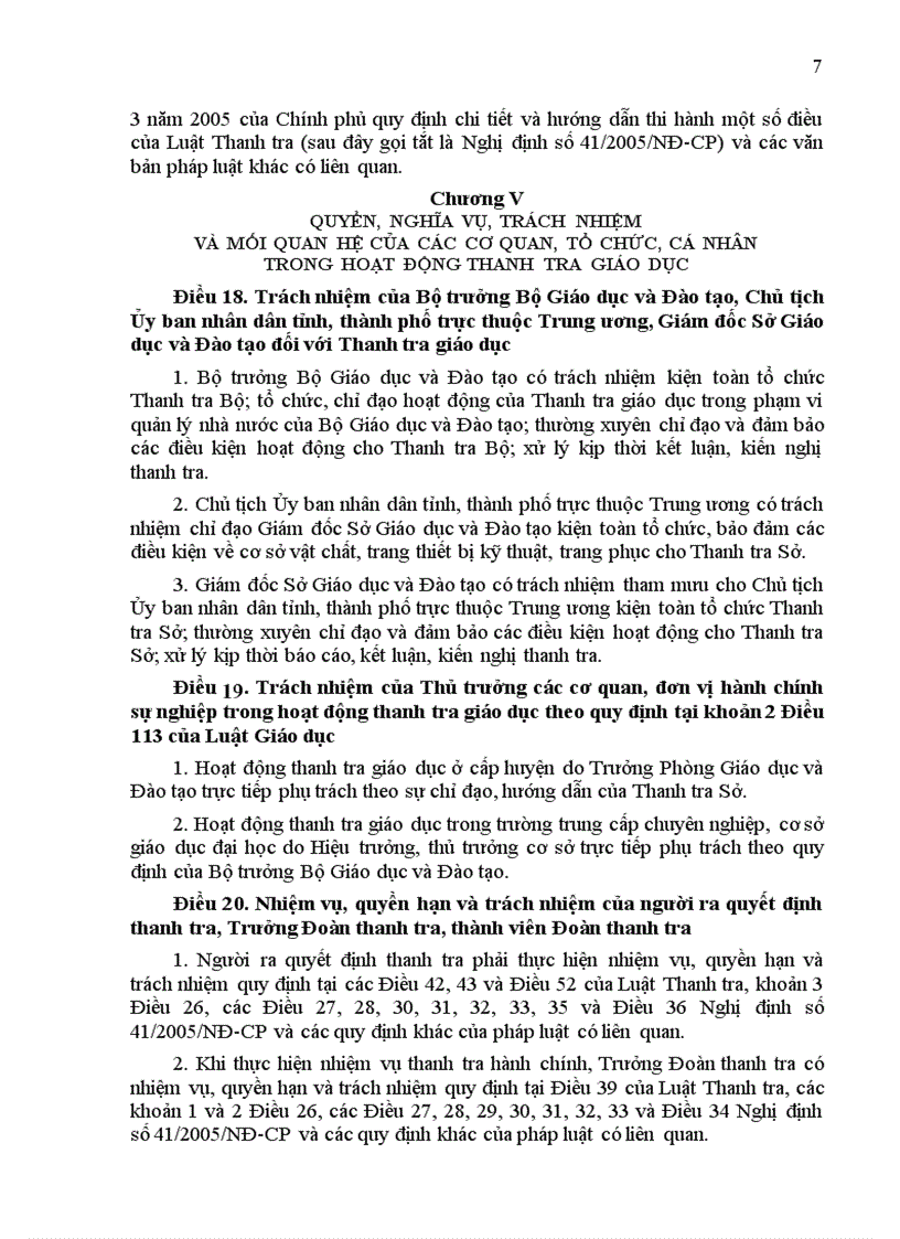 image for page Nghi dinh 85 2006 CP ve Thanh tra Giao duc
