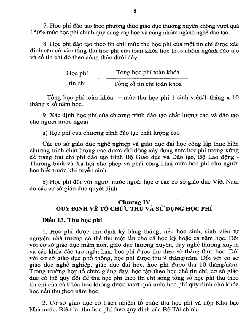 image for page Nghị định quy định về miễn giảm học phí hỗ trợ chi phí học tập