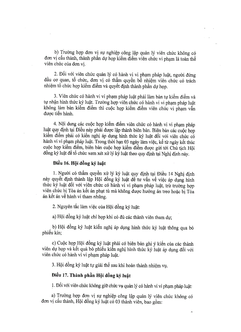 image for page Nghị định quy định xử lý kỷ luật viên chức