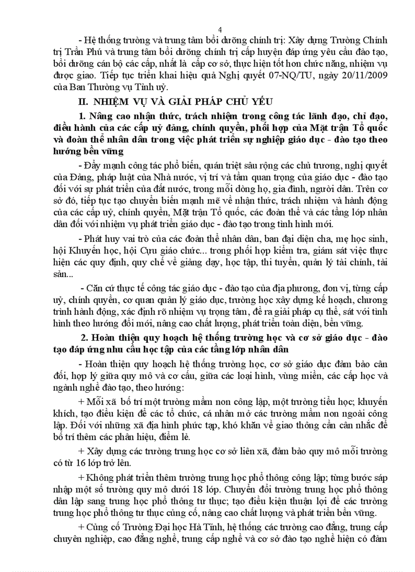 image for page NGHỊ QUYẾT CỦA BAN CHẤP HÀNH ĐẢNG BỘ TỈNH về phát triển nâng cao chất lượng giáo dục và đào tạo