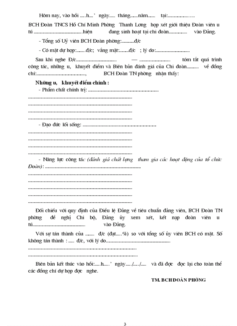 image for page Nghị Quyết giới thiệu Đoàn viên kết nạp vào Đảng