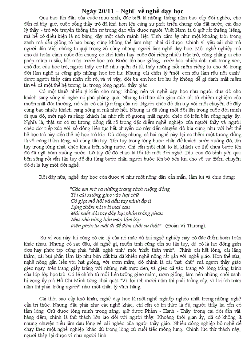 image for page Nghĩ về nghề dạy học