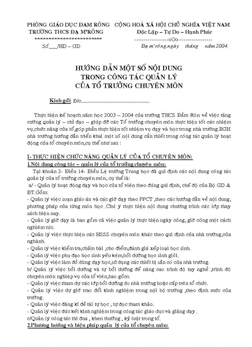 image for page Nghiep vu quan ly to chuyen mon