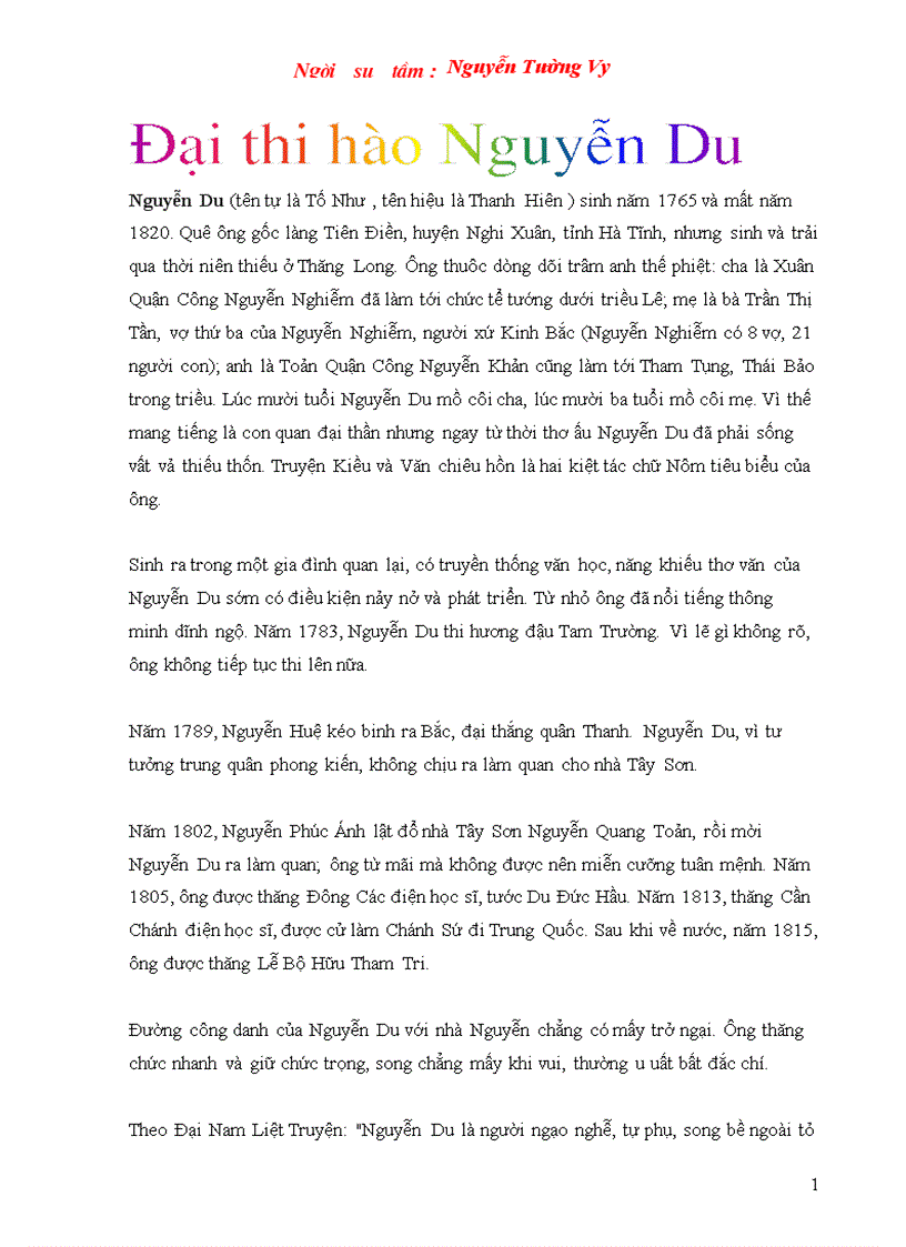 image for page Nguyễn Du và đôi điều về tác phẩm truyện kiều