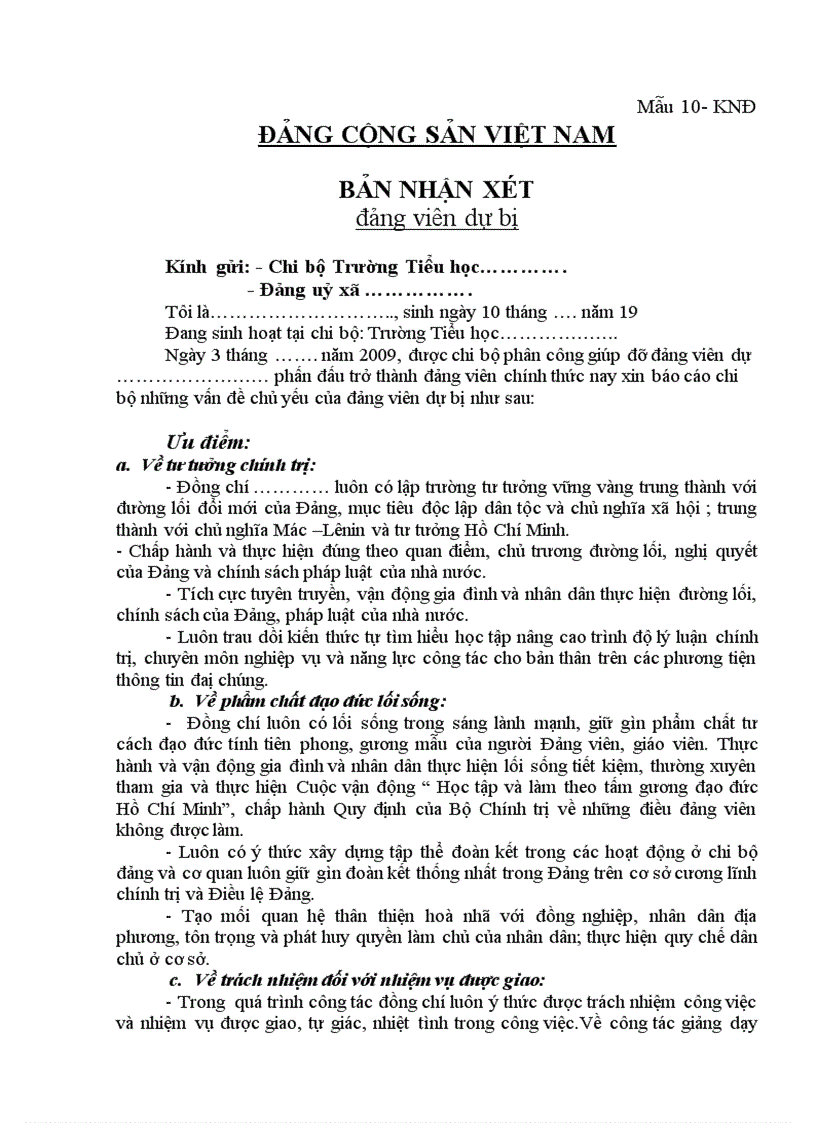 image for page Nhan xet dang vien du bi