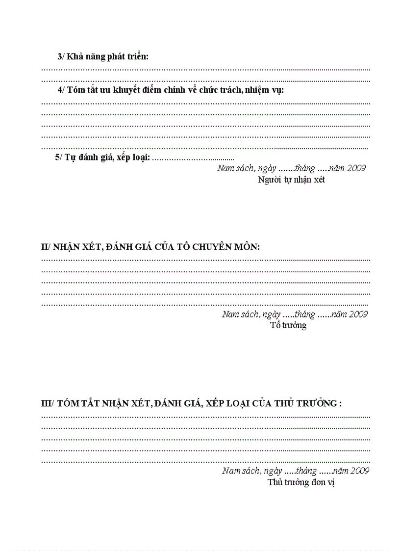 image for page Nhận xét đánh giá xếp loại giáo viên