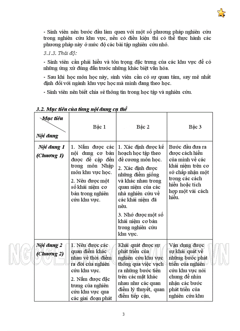 image for page Nhập môn Khu vực học Đề cương môn học