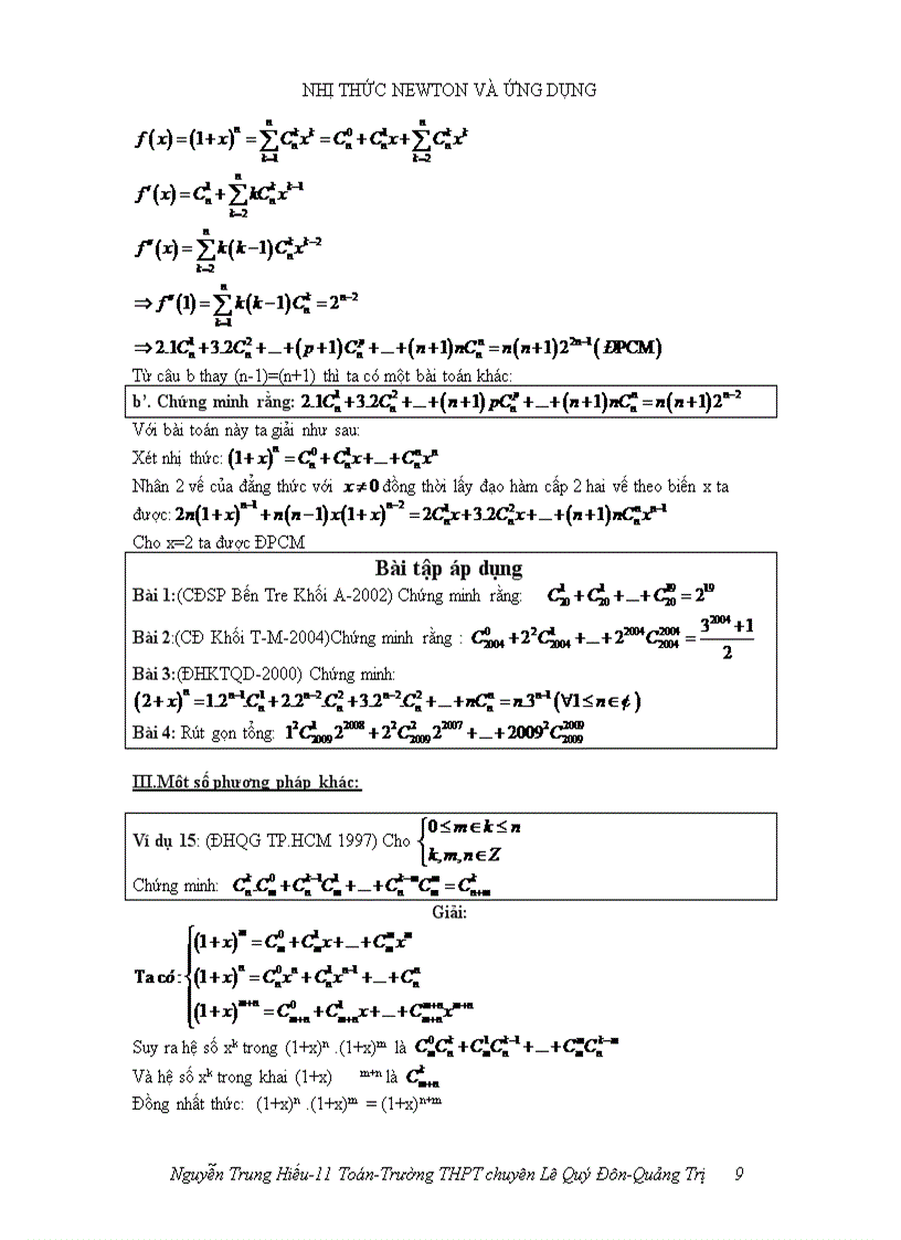 image for page Nhị thức Newton và ứng dụng