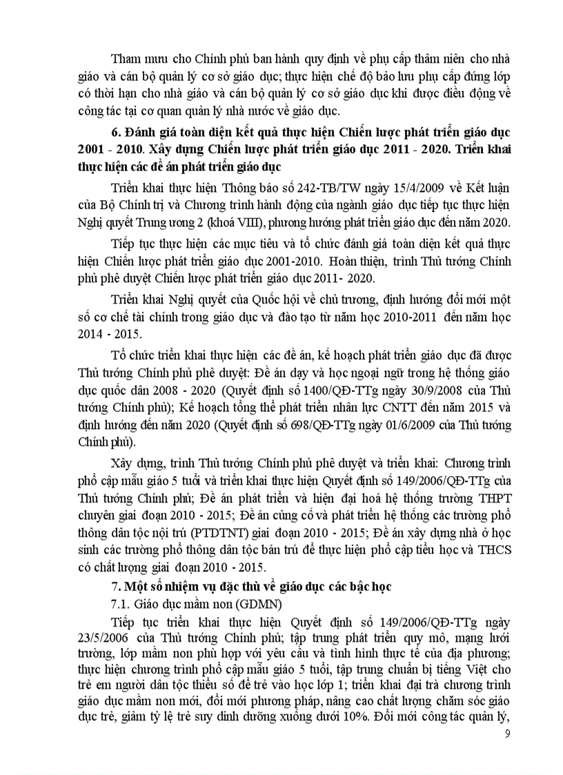 image for page Nhiệm vụ trọng tâm 2009 2010