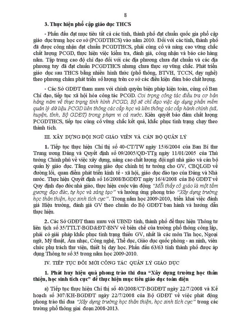 image for page Nhiệm vụ trọng tâm GDTrH 2009 2010