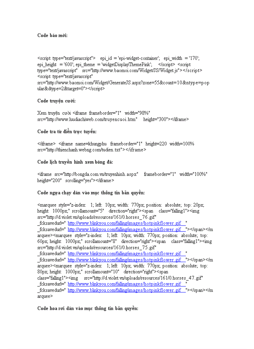 image for page Nhiều code