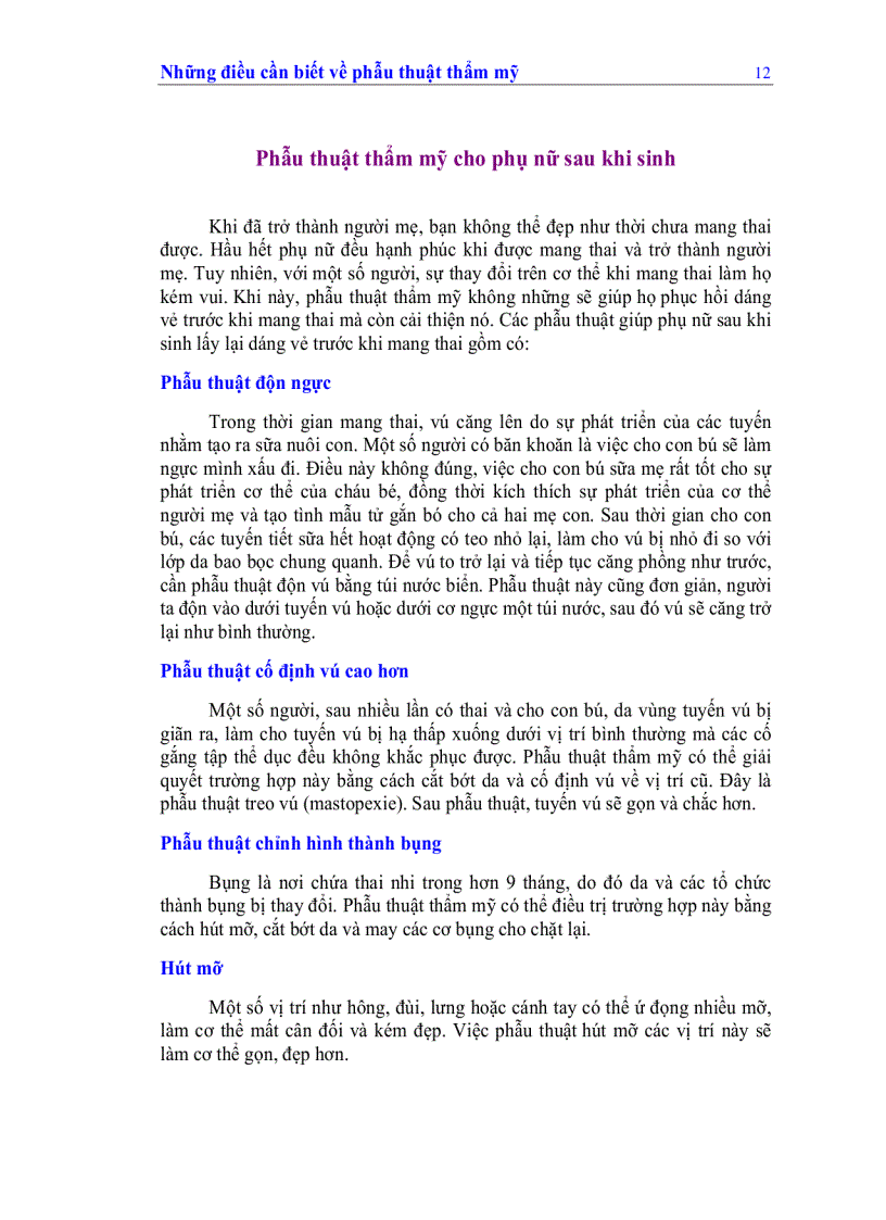 image for page Nhung dieu can biet ve phau thuat tham my