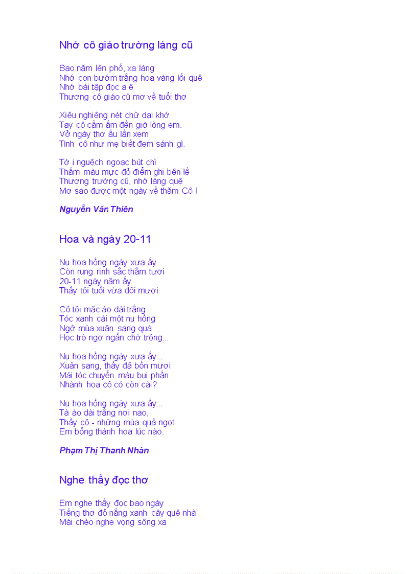 image for page Những bài thơ về thầy cô giáo