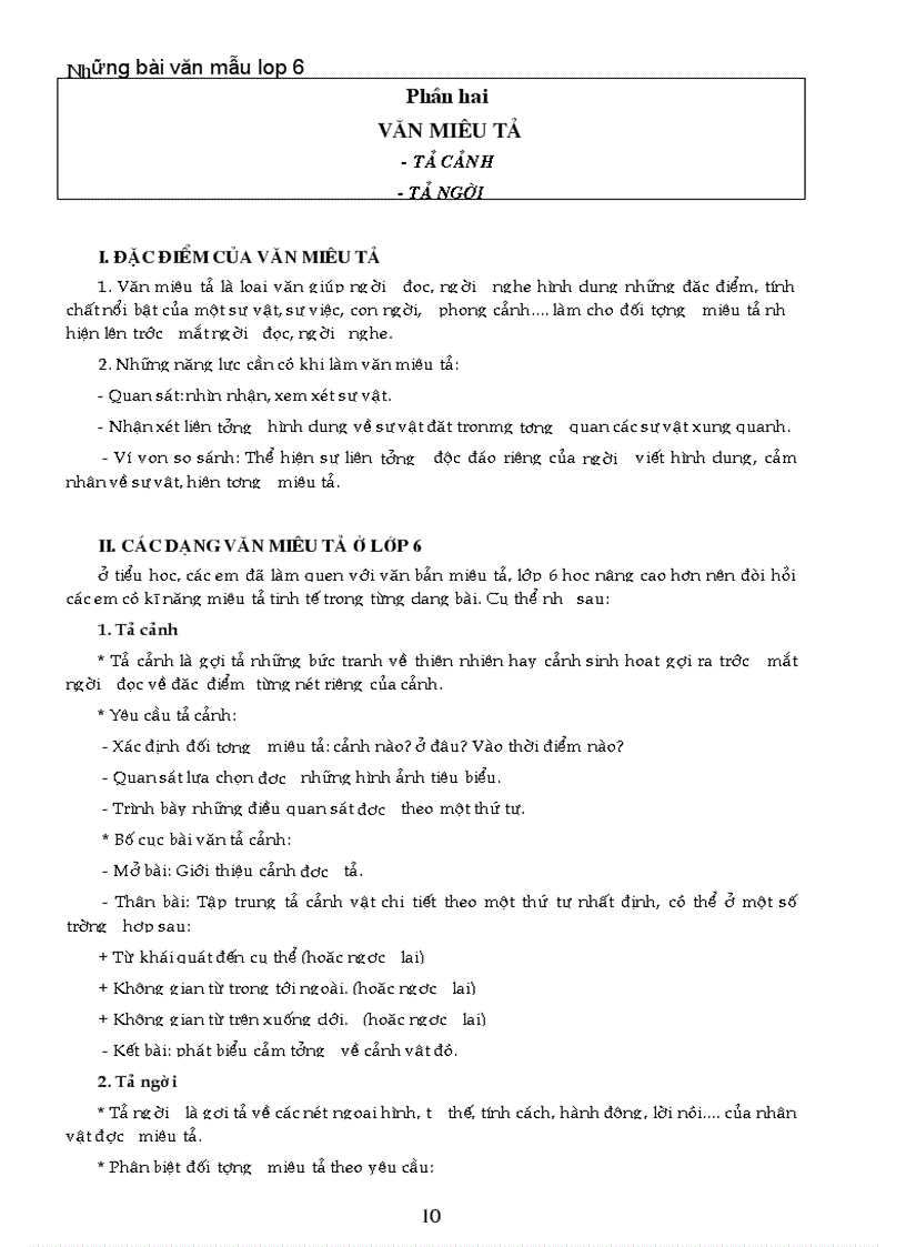 image for page Nhung bai van mau lop 6