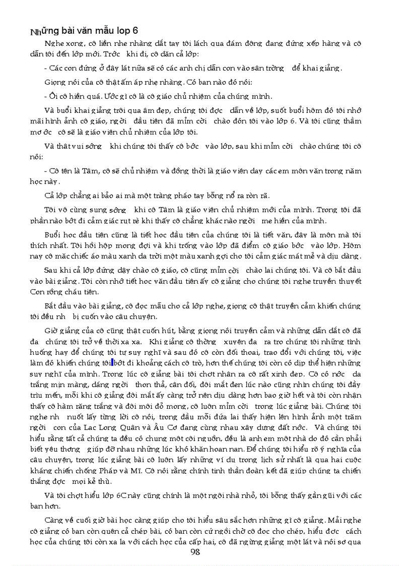 image for page Nhung bai van mau lop 6