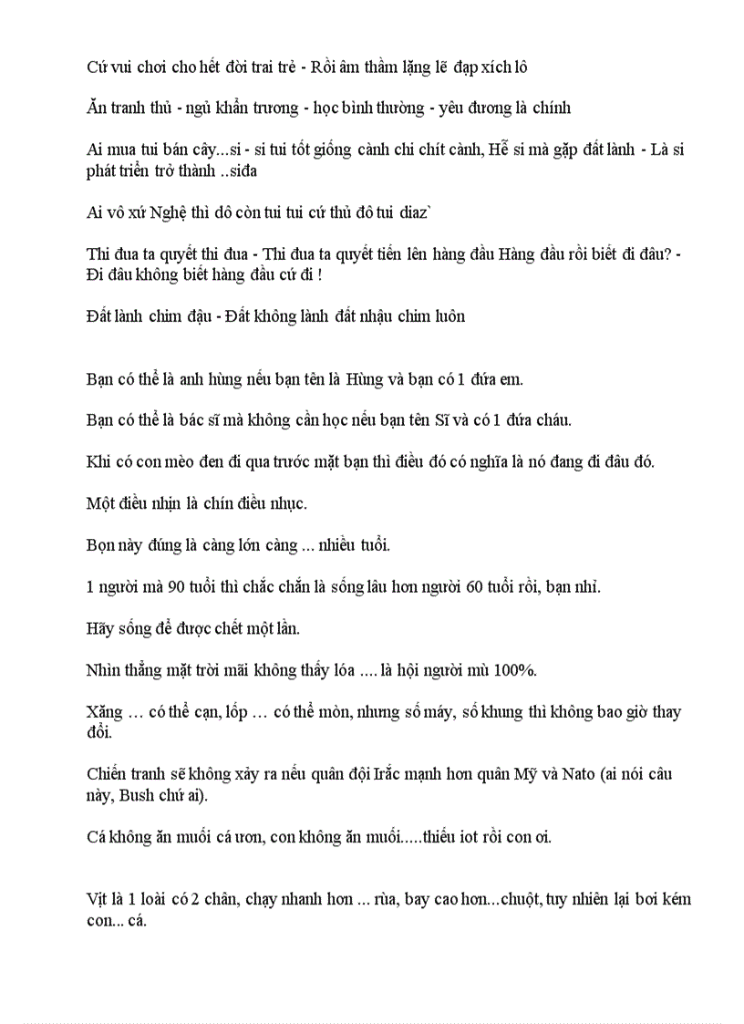 image for page Những câu danh ngôn vui