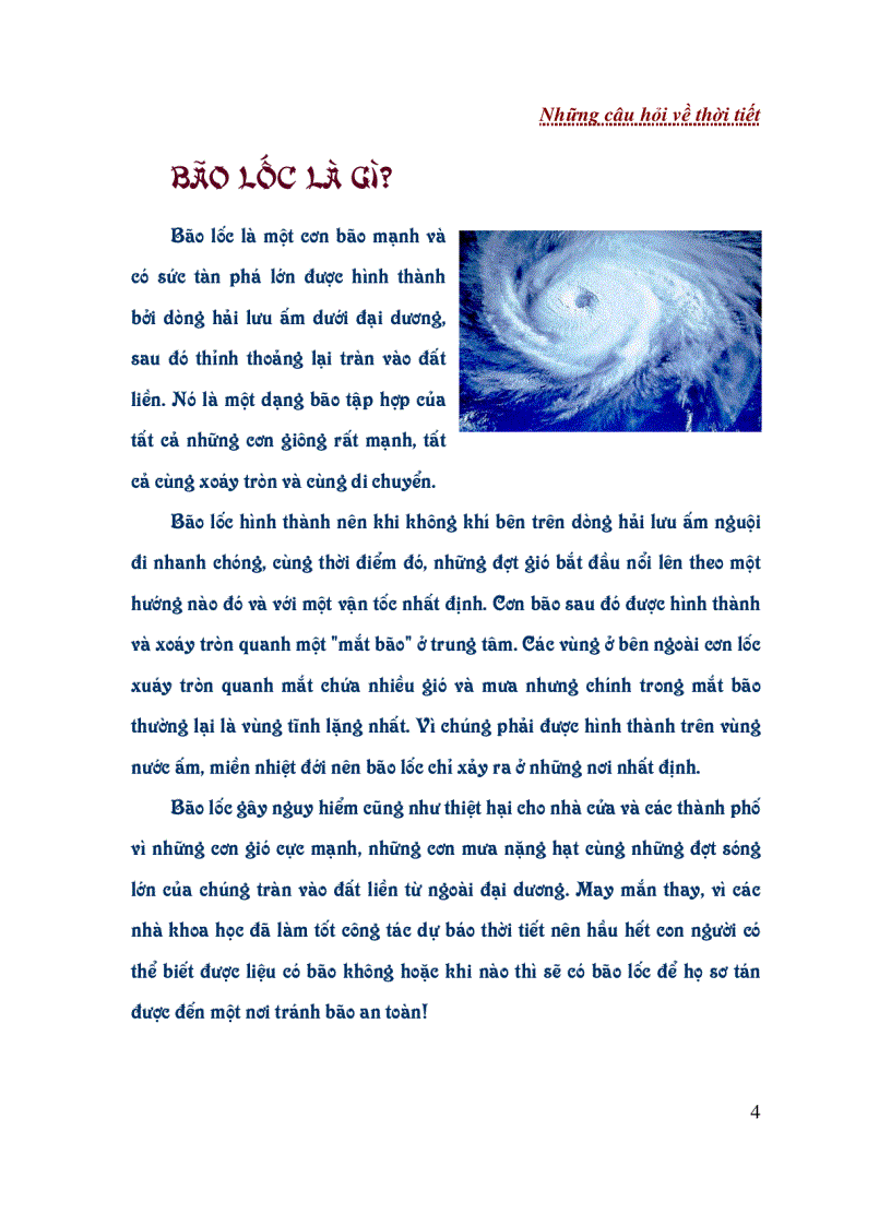 image for page Những câu hỏi về thời tiết