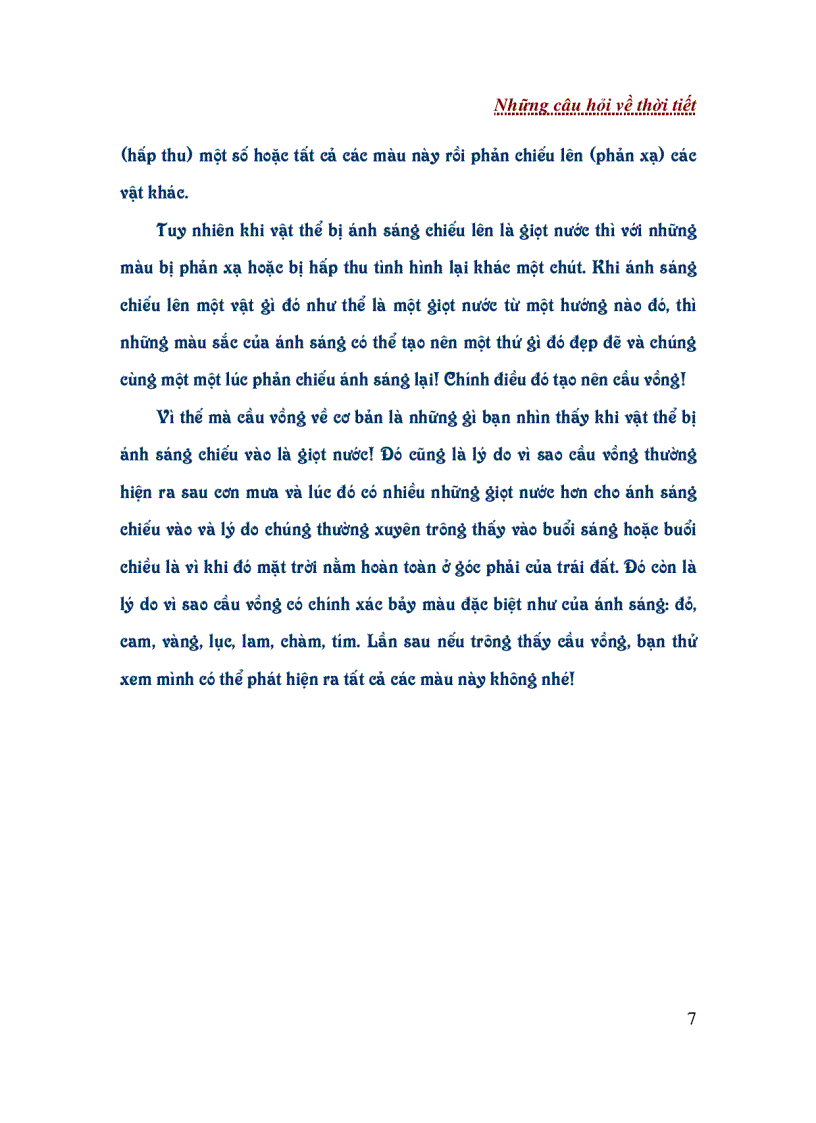 image for page Những câu hỏi về thời tiết