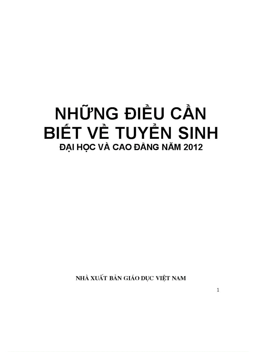 image for page Những Điều Cần Biết Về Tuyển Sinh ĐH CĐ Năm 2012 1