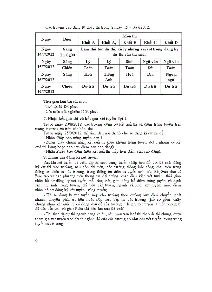 image for page Những Điều Cần Biết Về Tuyển Sinh ĐH CĐ Năm 2012 1