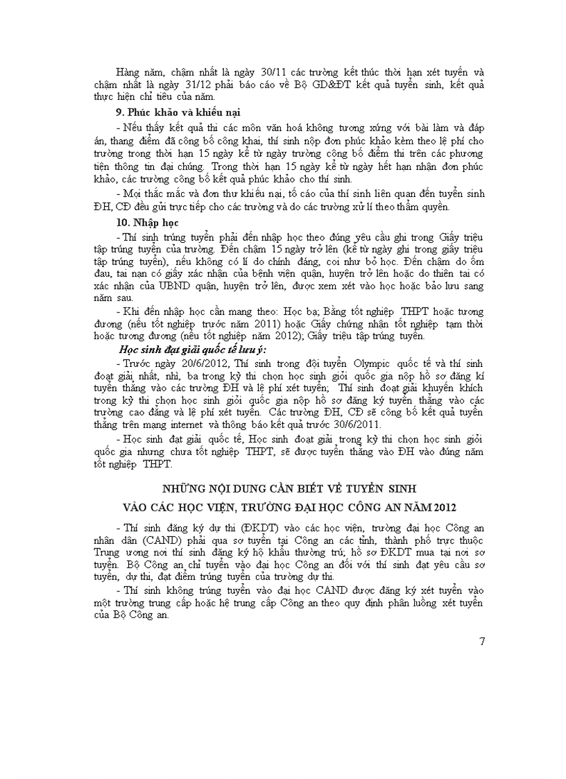 image for page Những Điều Cần Biết Về Tuyển Sinh ĐH CĐ Năm 2012 1