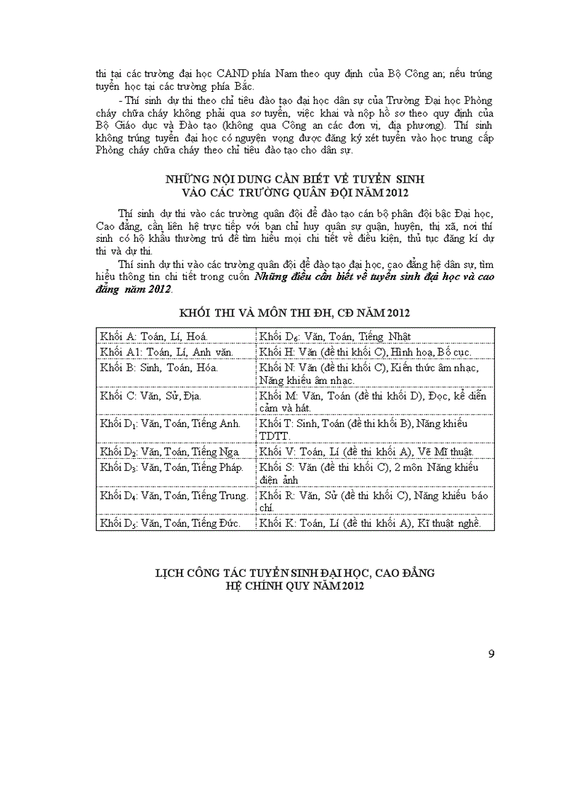 image for page Những Điều Cần Biết Về Tuyển Sinh ĐH CĐ Năm 2012 1