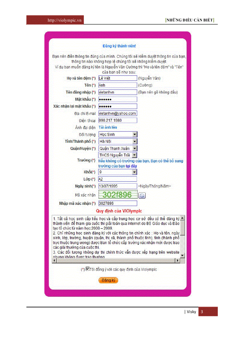 image for page Những điều cần biết về Violympic