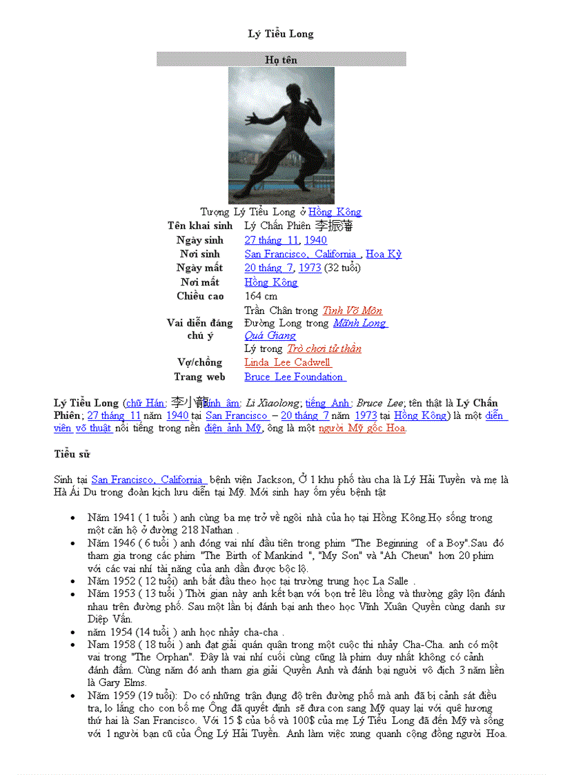 image for page Những điều chưa biết về Lý Tiểu Long