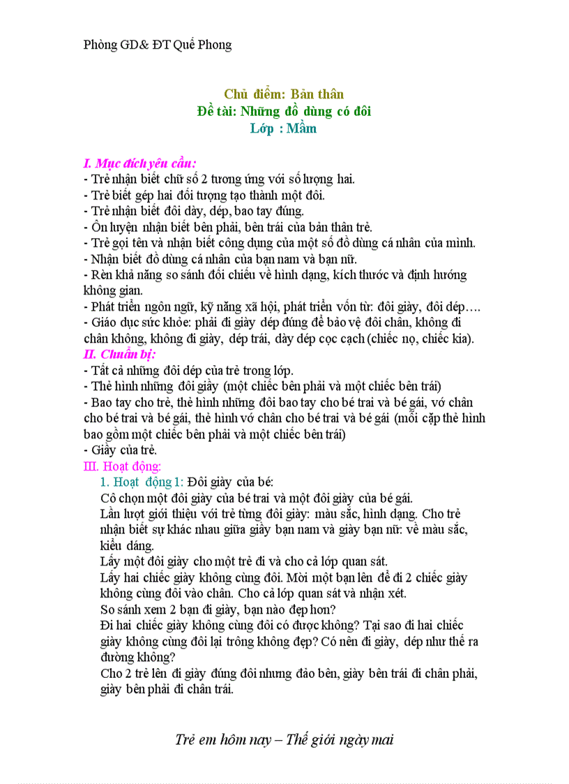 image for page Những dồ vật có đôi GD Mam non