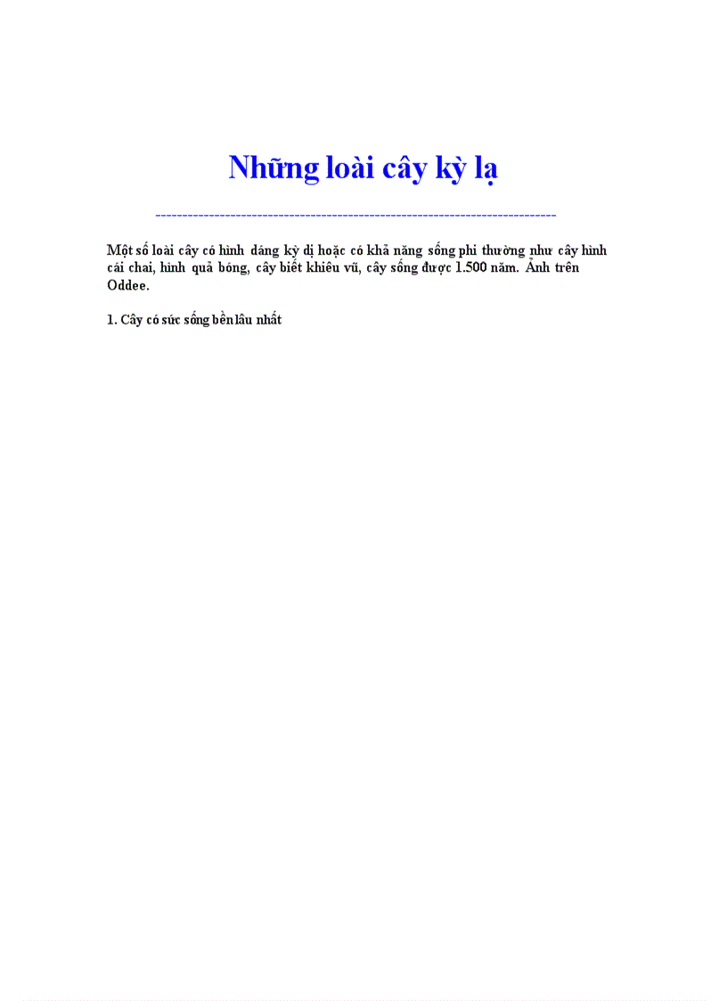image for page Những loài cây kỳ lạ