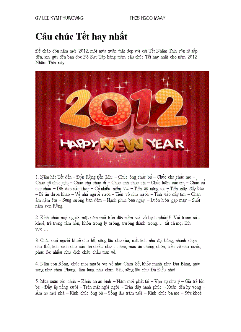 image for page Nhung loi chuc tet hay nhat