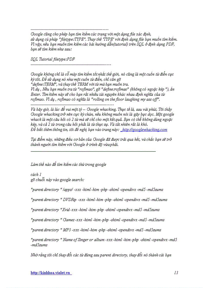 image for page Những thủ thuật tìm kiếm với Google