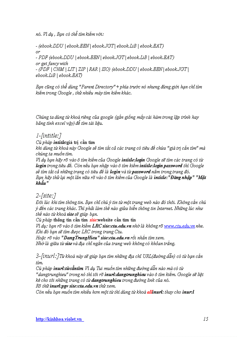 image for page Những thủ thuật tìm kiếm với Google