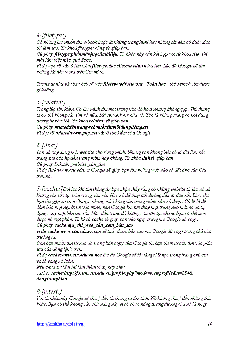 image for page Những thủ thuật tìm kiếm với Google