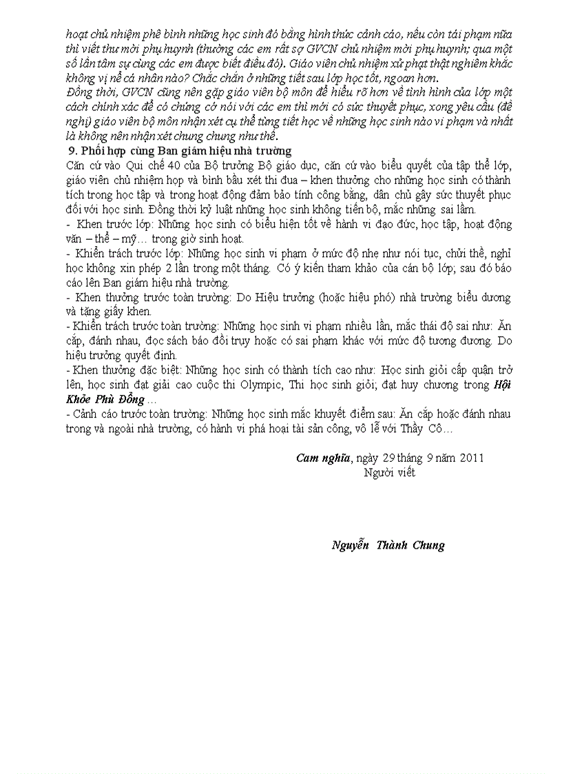 image for page Những thuận lợi và khó khăn của công tác chủ nhiệm
