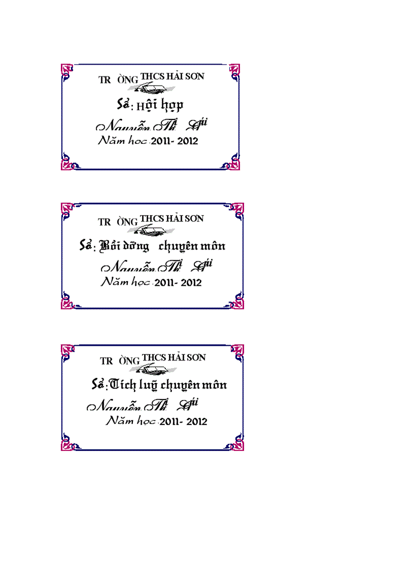 Nhãn vở giáo án 1