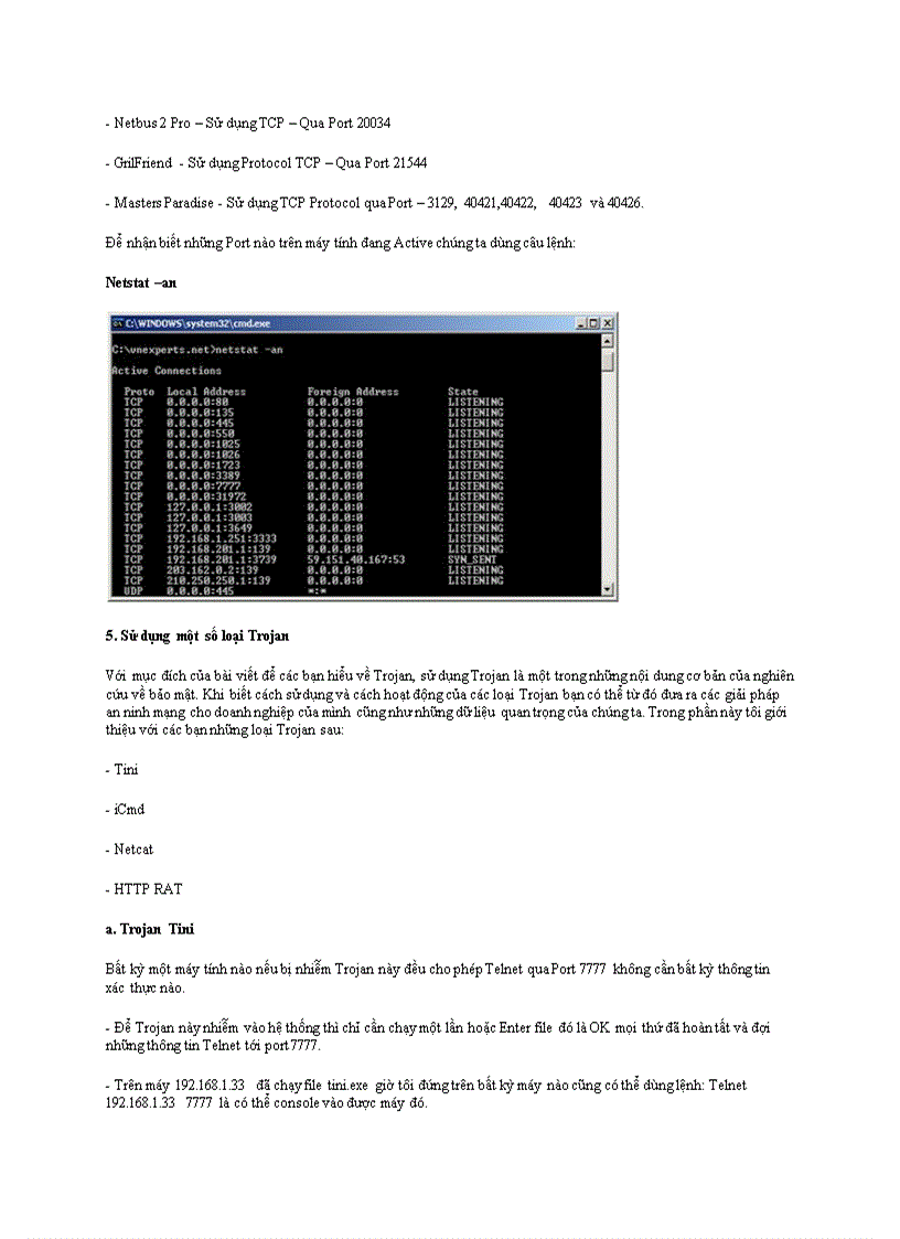 image for page Niệm cơ bản về Trojan và Backdoo