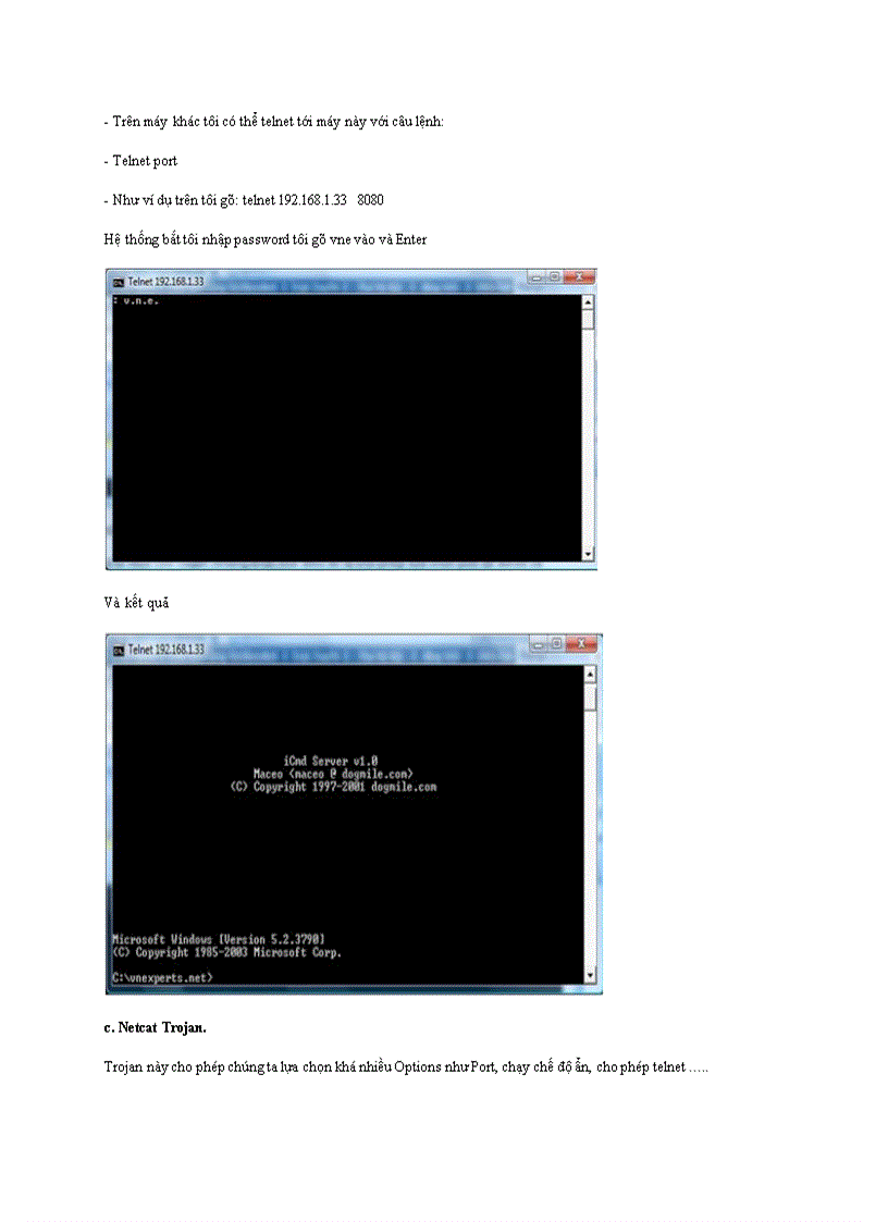 image for page Niệm cơ bản về Trojan và Backdoo