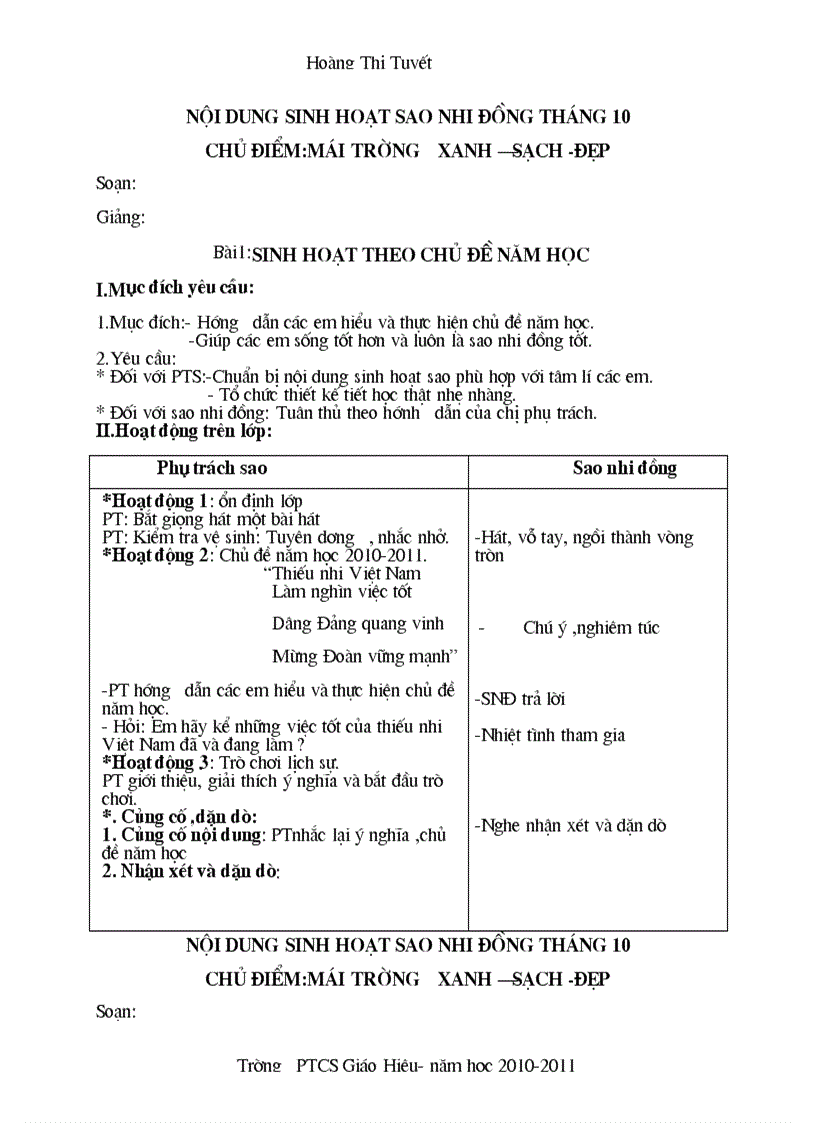 image for page Noi dung sinh hoạt sao nhi đồng thang10