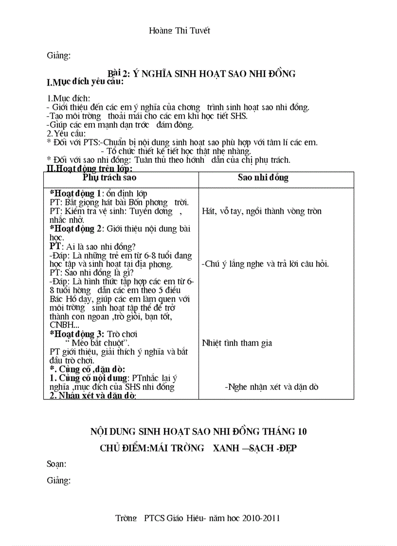 image for page Noi dung sinh hoạt sao nhi đồng thang10