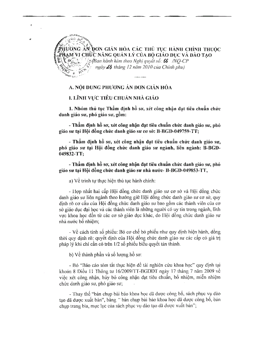 image for page NQ về đơn giản hóa thủ tục HC thuộc phạm vi chức năng của Bộ GDĐT