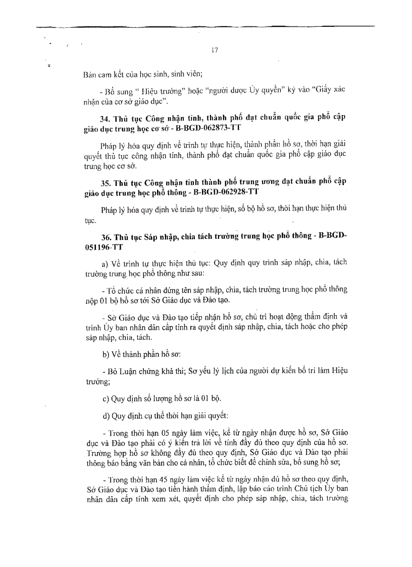 image for page NQ về đơn giản hóa thủ tục HC thuộc phạm vi chức năng của Bộ GDĐT