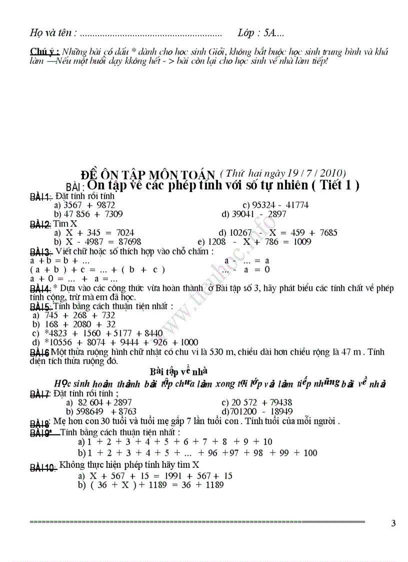 image for page On tap he toan tieng viet lop 5