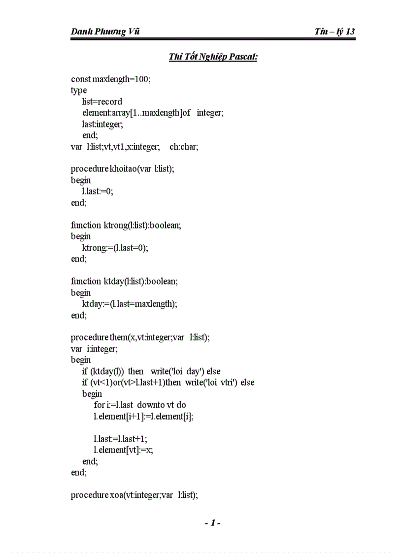 image for page Ôn Thi Pascal 2010