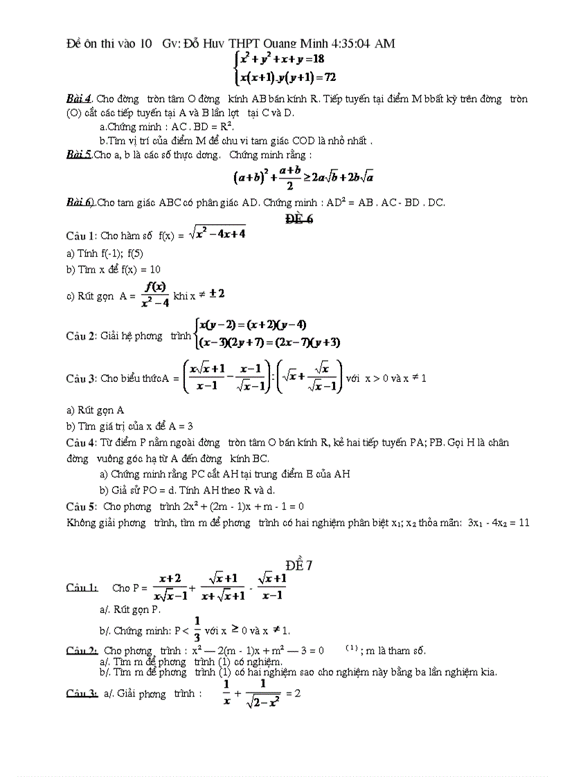 image for page On thi vao 10 THPT