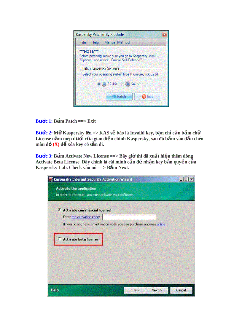 image for page Phá key Kasperky 2010