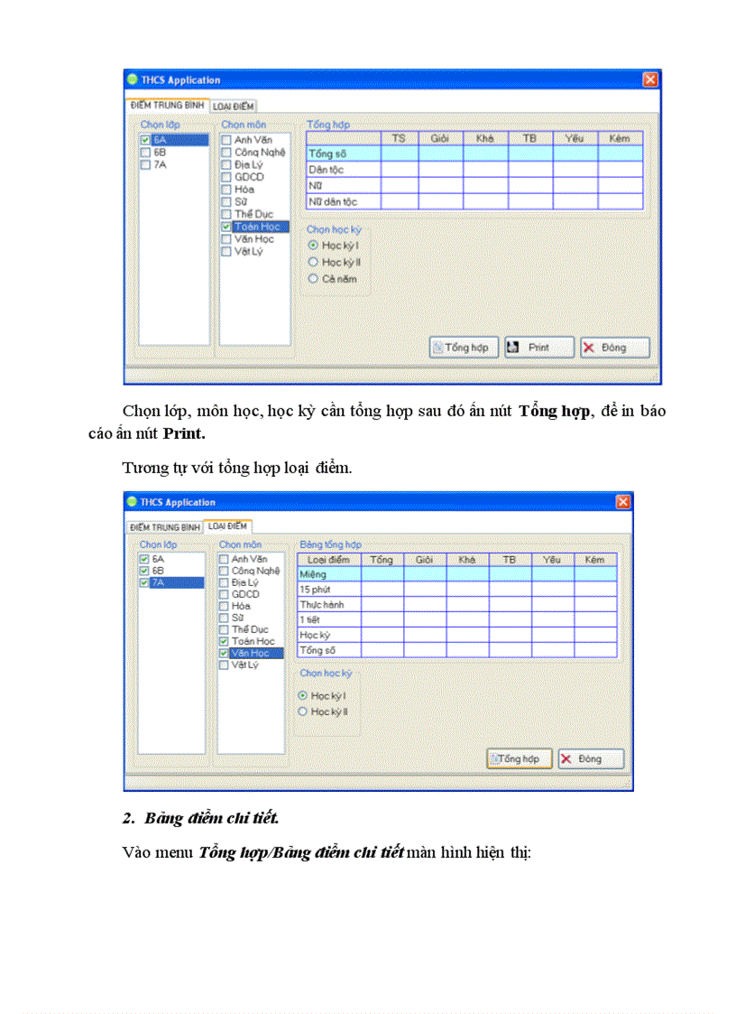 image for page Phần mềm cộng điểm tính điểm các môn học thcs