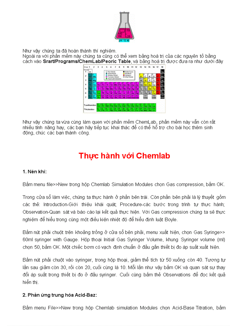 image for page Phần mềm mô tả các thí nghiệm HÓA HỌC ChemLab