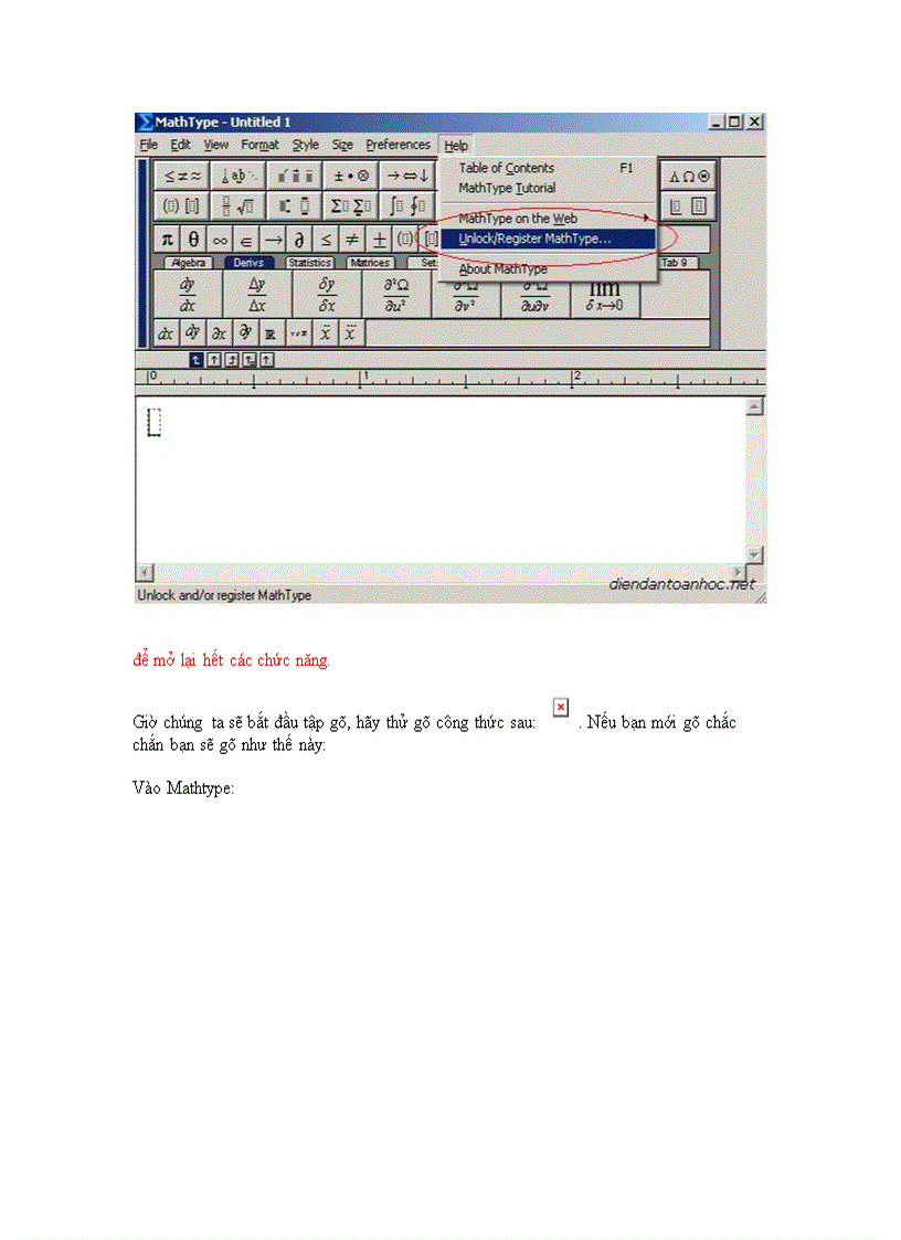 image for page Phần mêmd công thức Toán Mathtype v6 0