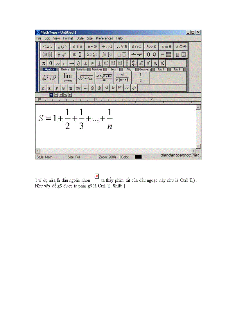 image for page Phần mêmd công thức Toán Mathtype v6 0